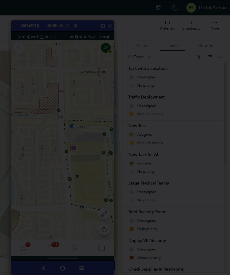 Responders have the ability to Assign or Unassign themselves from a task based on their availability