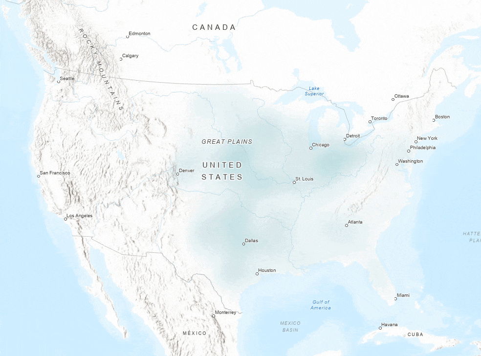 Storm events density calculated between 1950 and 2020 at a 30-day time interval and 5-year search time window