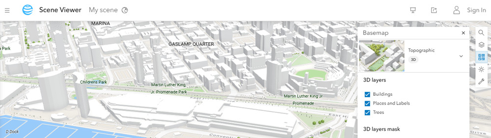 Topographic 3D Basemap