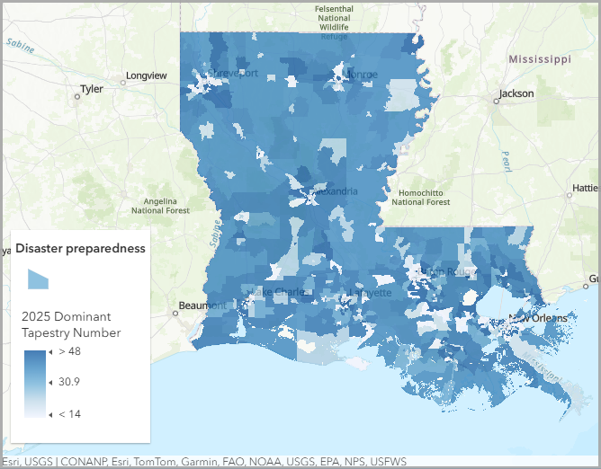 Add map styling to the Dominant Tapestry LifeMode group.