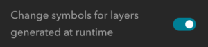 Setting for changing runtime symbology