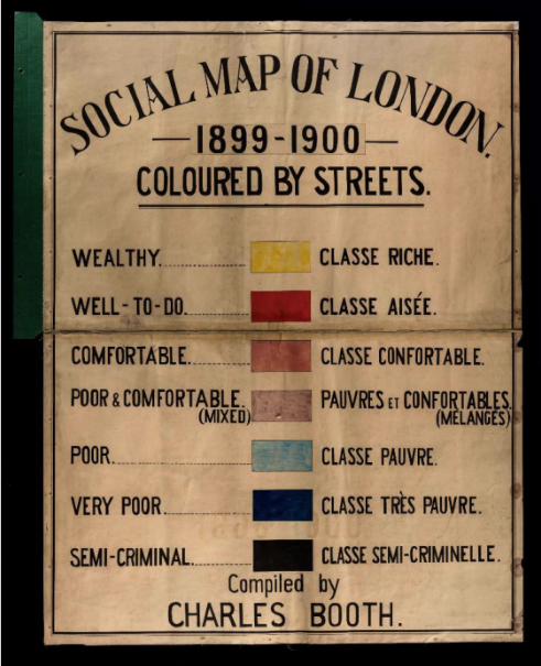 Charles Booth Color-Coded Map of London