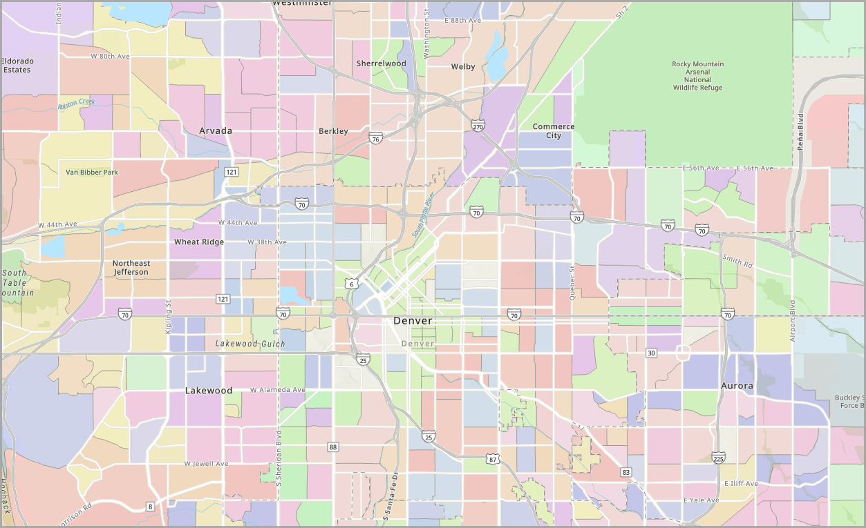 Zoom to Denver, Colorado.