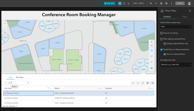 Set floor based on selection