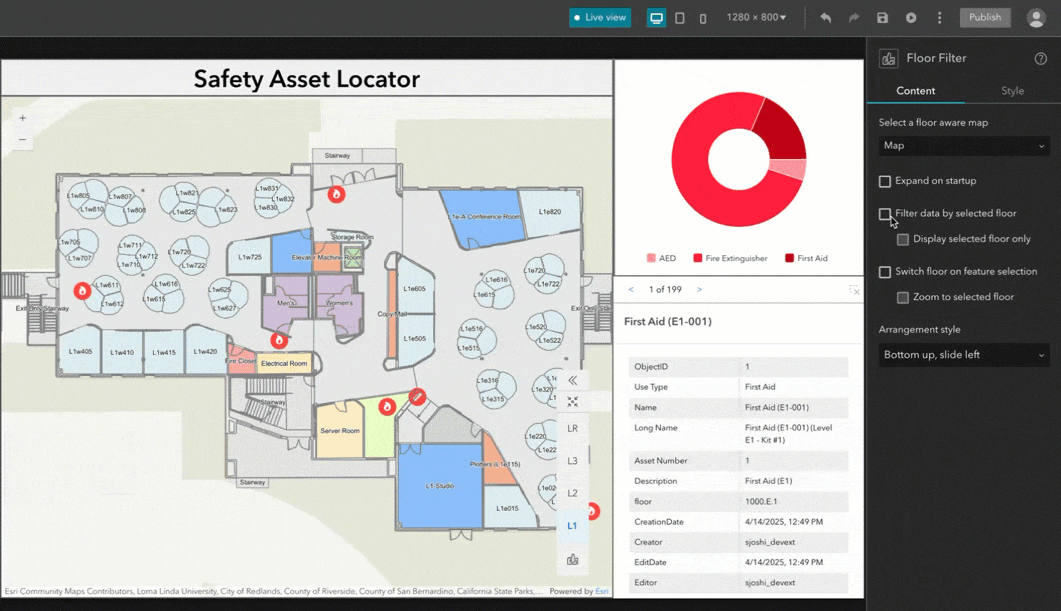 Filter data in other widgets