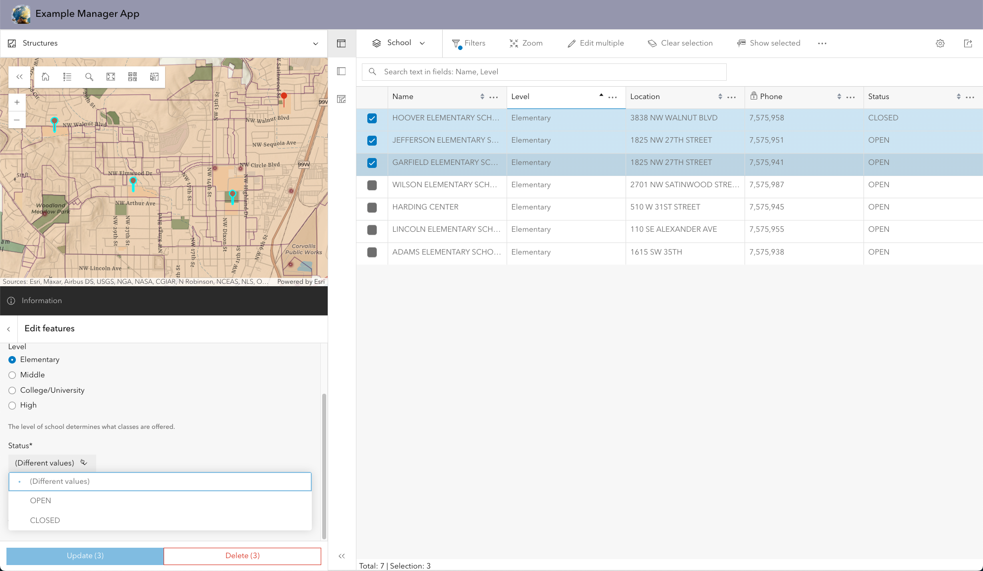 Editing multiple records in Manager
