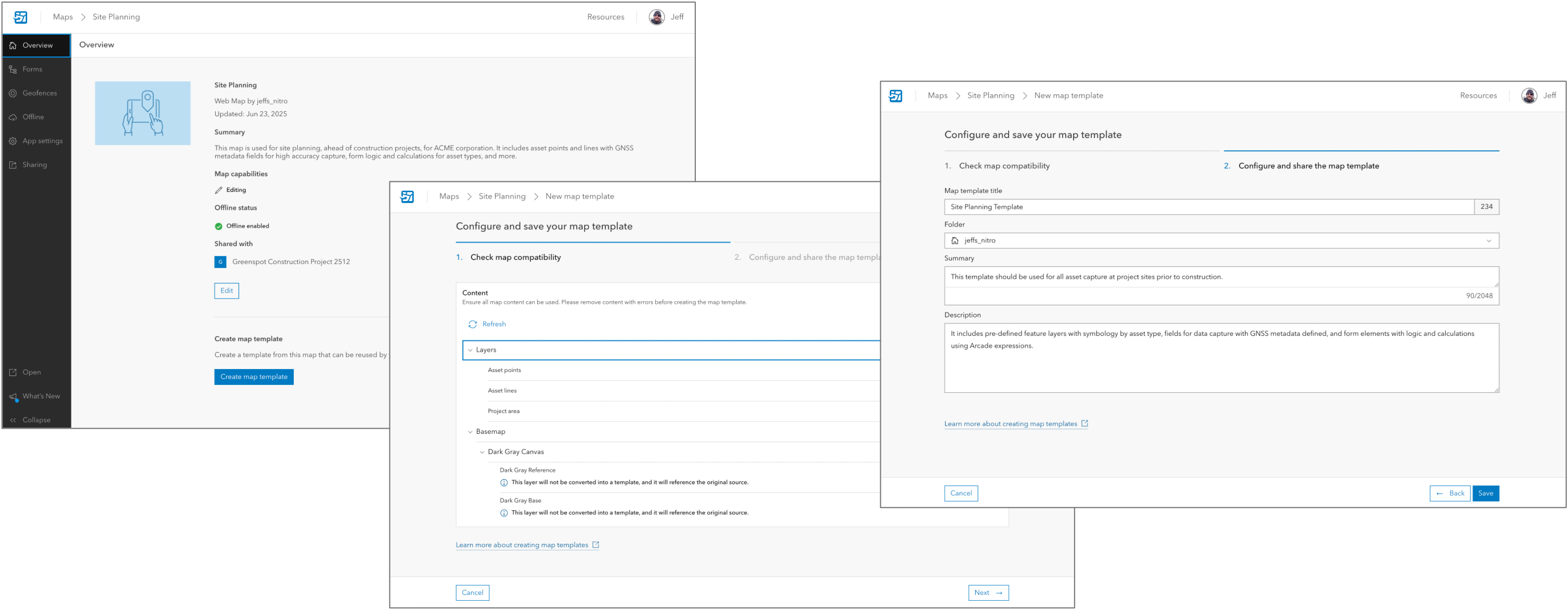 You can create a new map template from an existing map in Field Maps Designer.