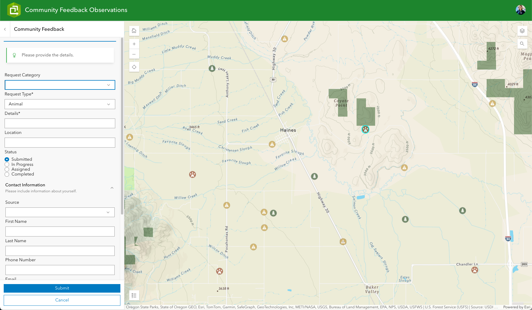 Adding a new record in Reporter