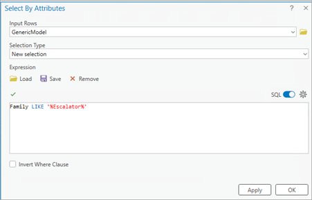Select By Attribute Geoprocessing Tool