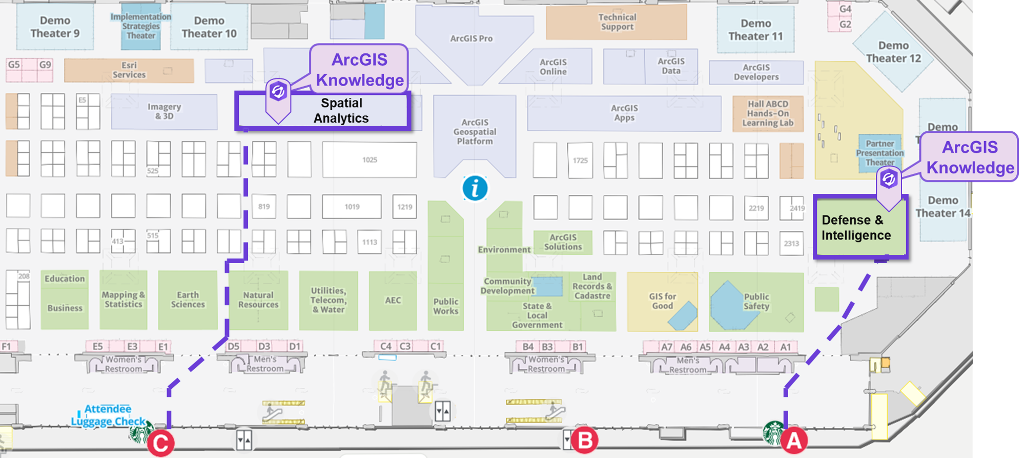 ArcGIS Knowledge on the UC Expo floor.