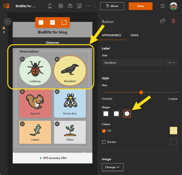 New extra round button option