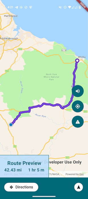 Route Preview Screen