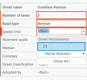 Fill in the Speed limit field
