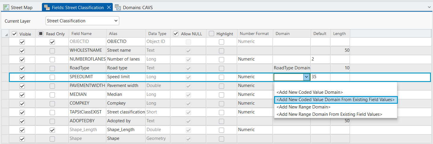 Add domain for the Speed limit field