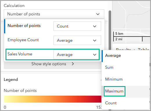 Change the aggregation calculation to use the maximum sales volume.