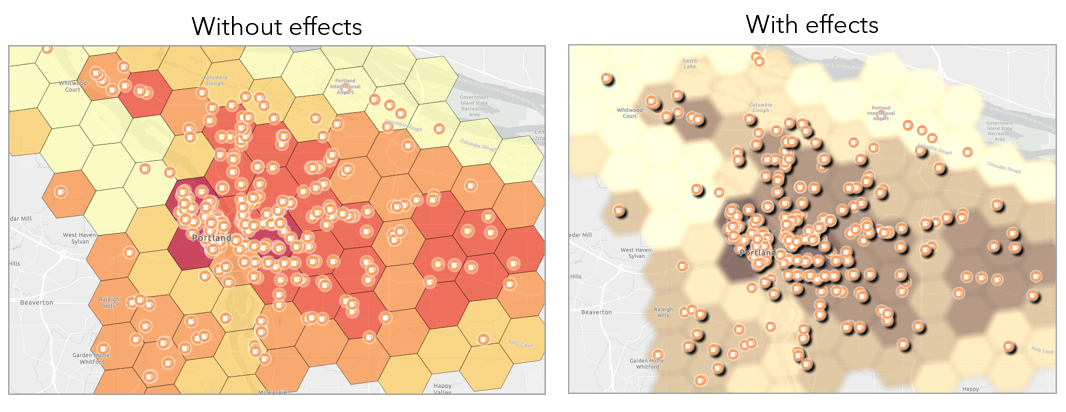 Apply an effect to the POI search layer.