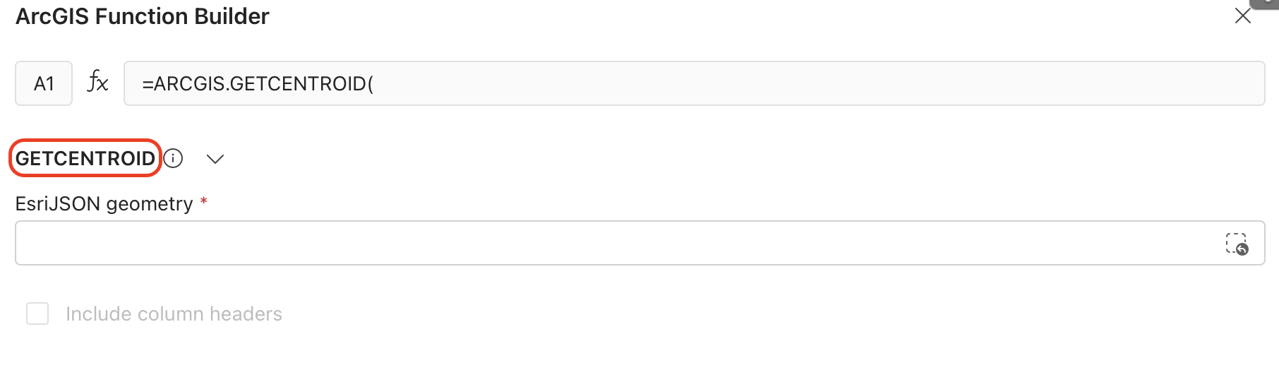 Get centroid outlined in red.
