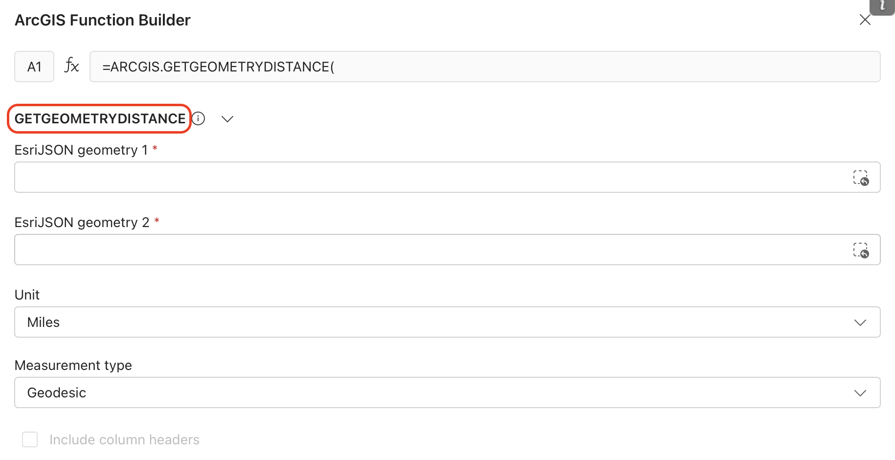 Get geometry distance outlined in red