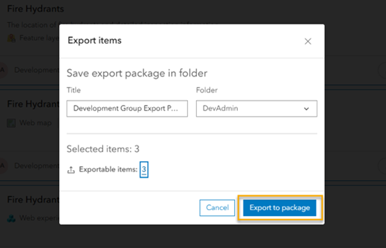 Export items 2