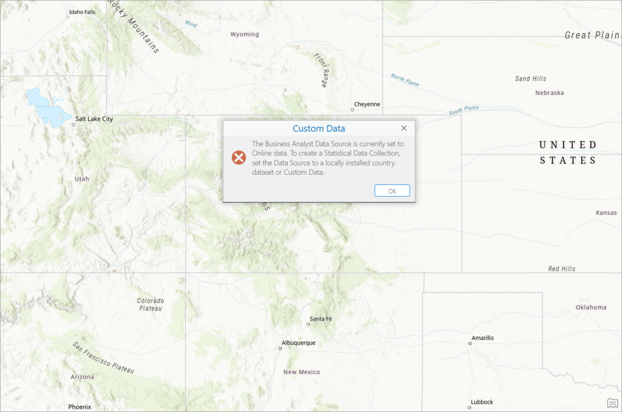Unable to create custom data without local dataset