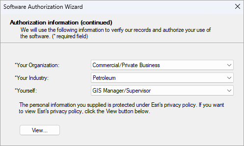 Authorization information