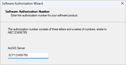 Software authorization number