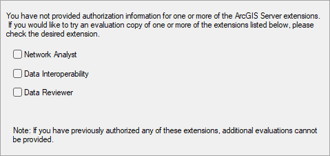 Evaluation authorization options