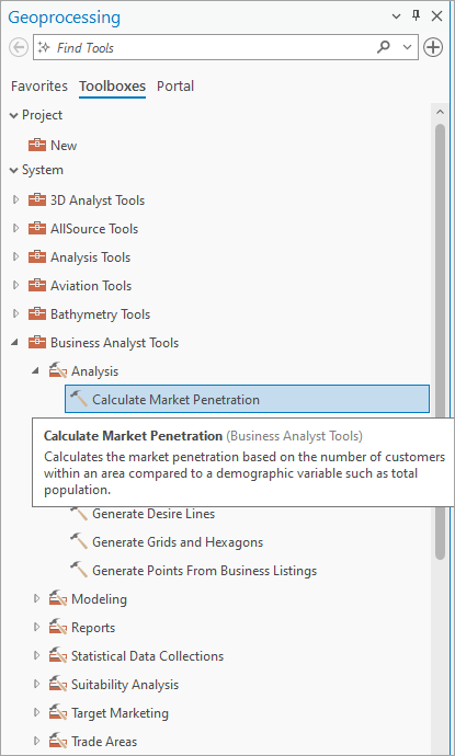 Geoprocessing pane in ArcGIS Pro
