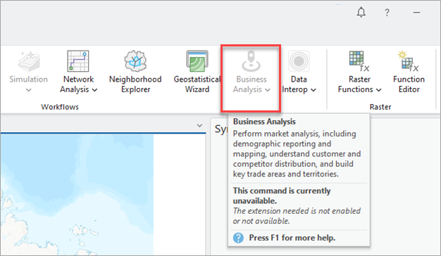 Business Analyst tools are unavailable
