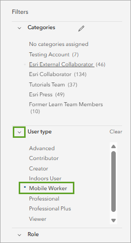 Mobile Worker filter