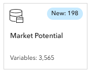 New Market Potential variables in the data browser.