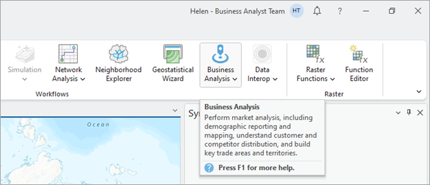 Business Analyst tools enabled