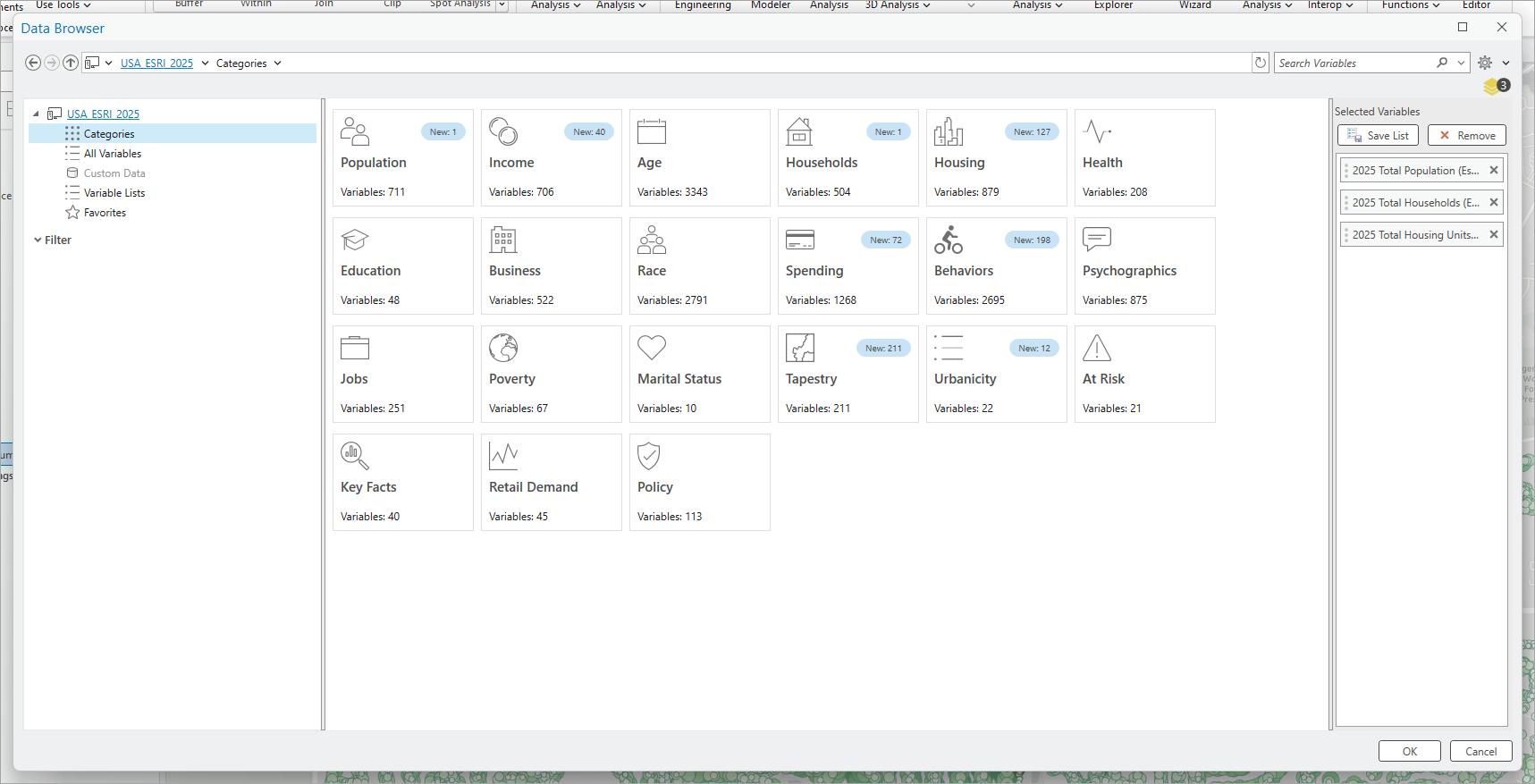 Adding standard variables