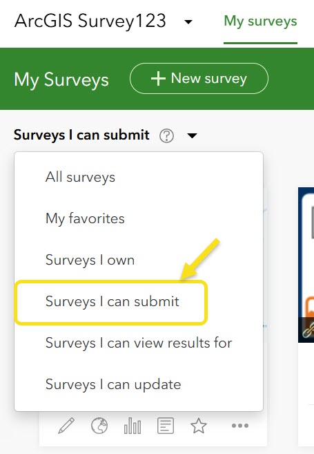 Surveys I can submit