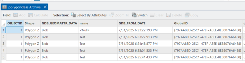The Polygonclass archive table