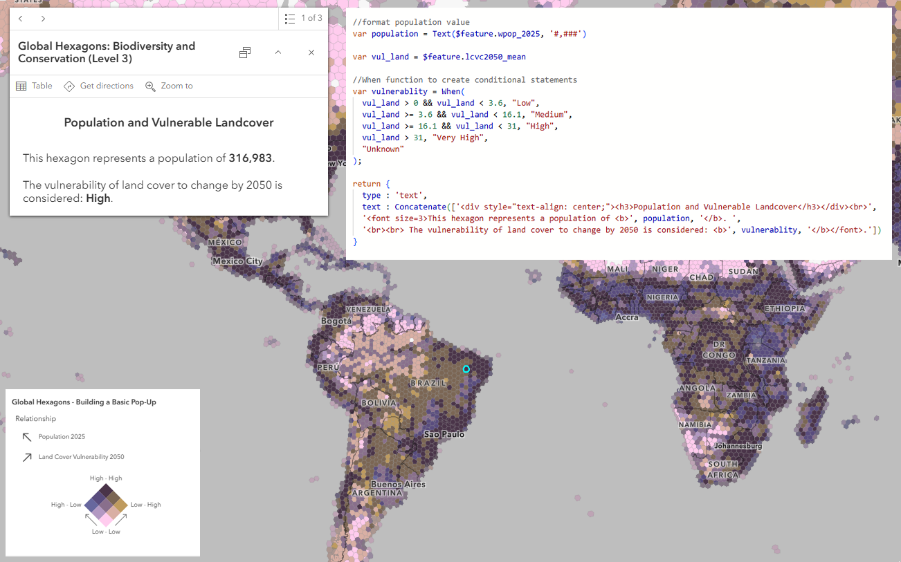 screenshot of arcade expression