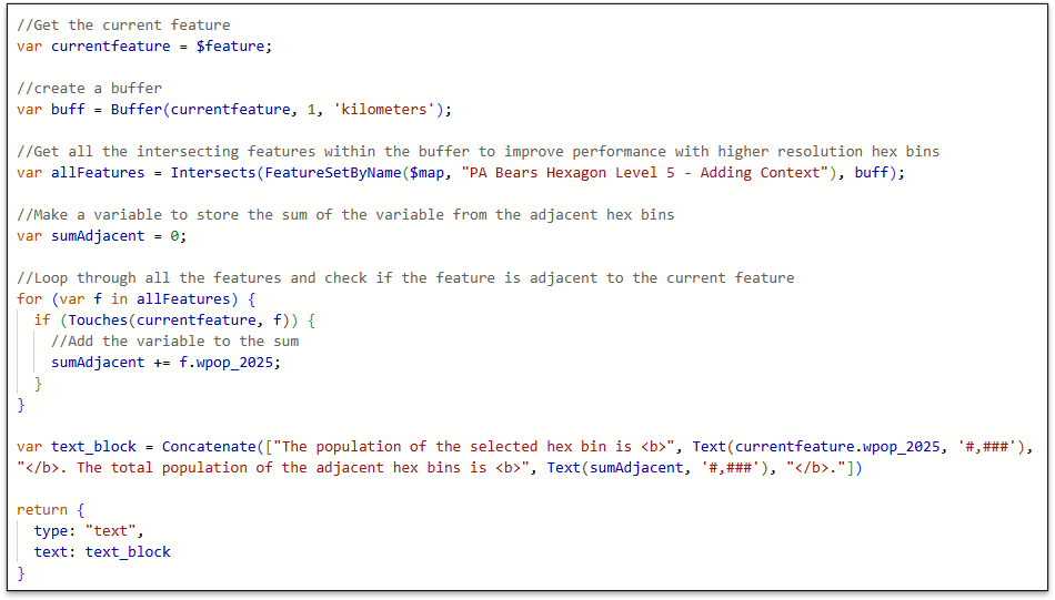 screenshot of arcade expression