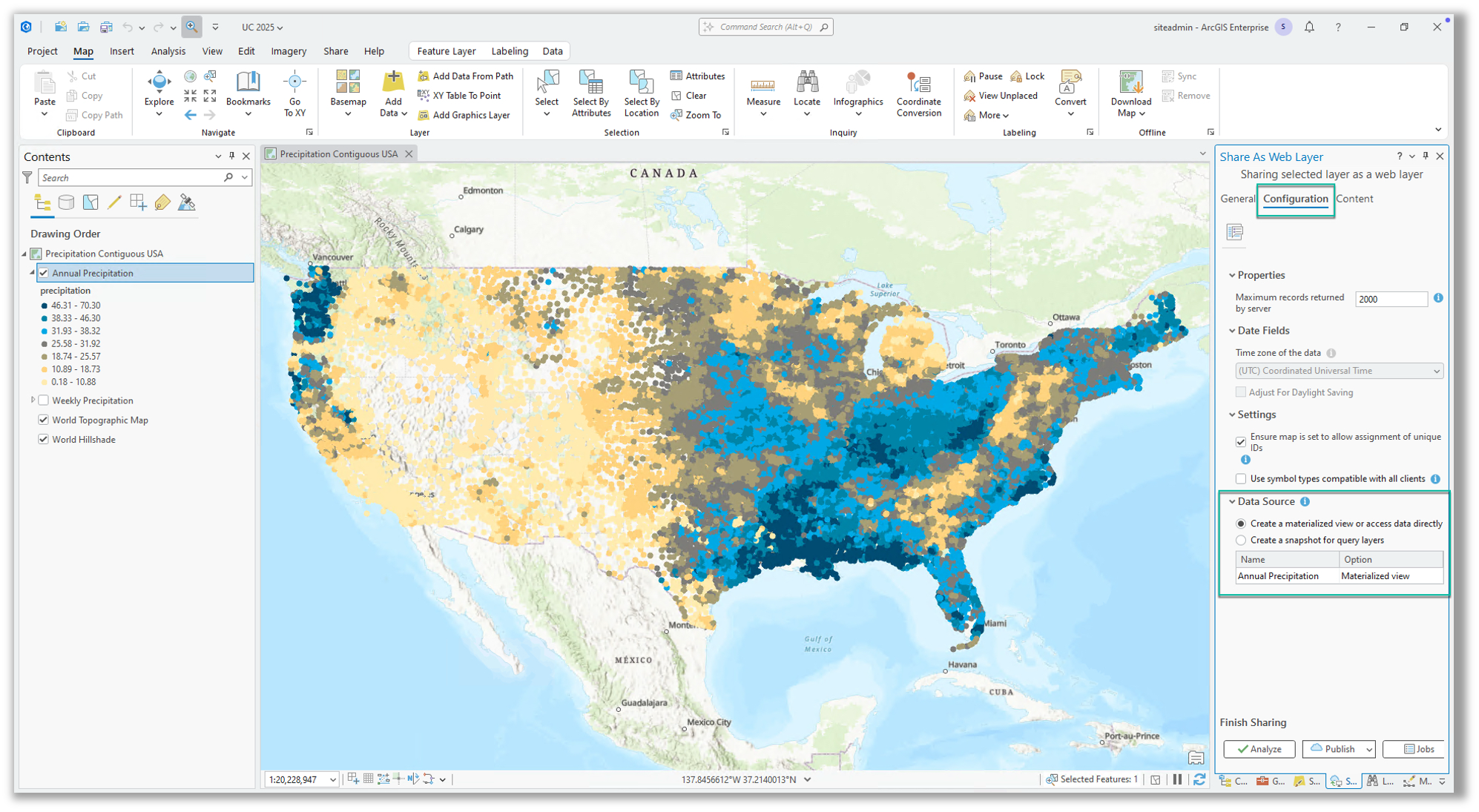 Share web layers from ArcGIS Pro to ArcGIS Enterprise