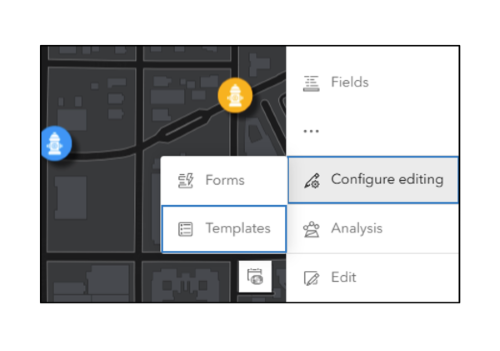 The new Templates button in Map Viewer