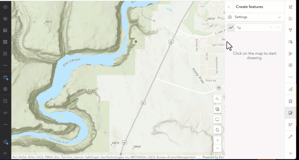 Freehand tools offer continuous drawing for quick feature creation.