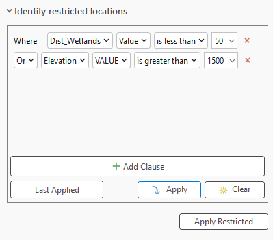 The Restricted query builder