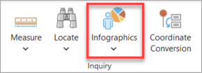 Infographics button in ArcGIS Pro