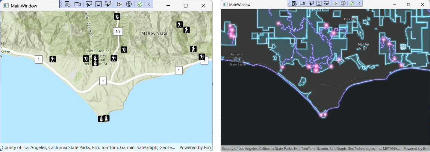Malibu trailheads with Firefly.stylx styles applied