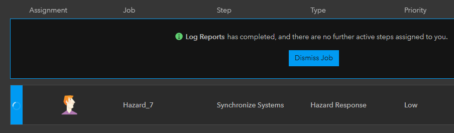 The blocking job has been completed by our team, and now the Synchronize Systems step is resuming automatically as the assigned user.