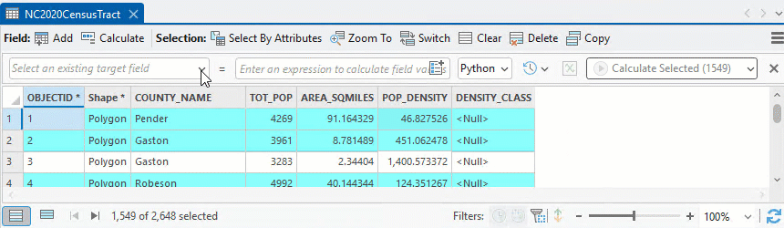 DENSITY_CLASS = “Low”