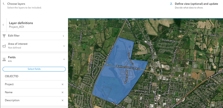 Define your AOI by creating a view layer in ArcGIS Online
