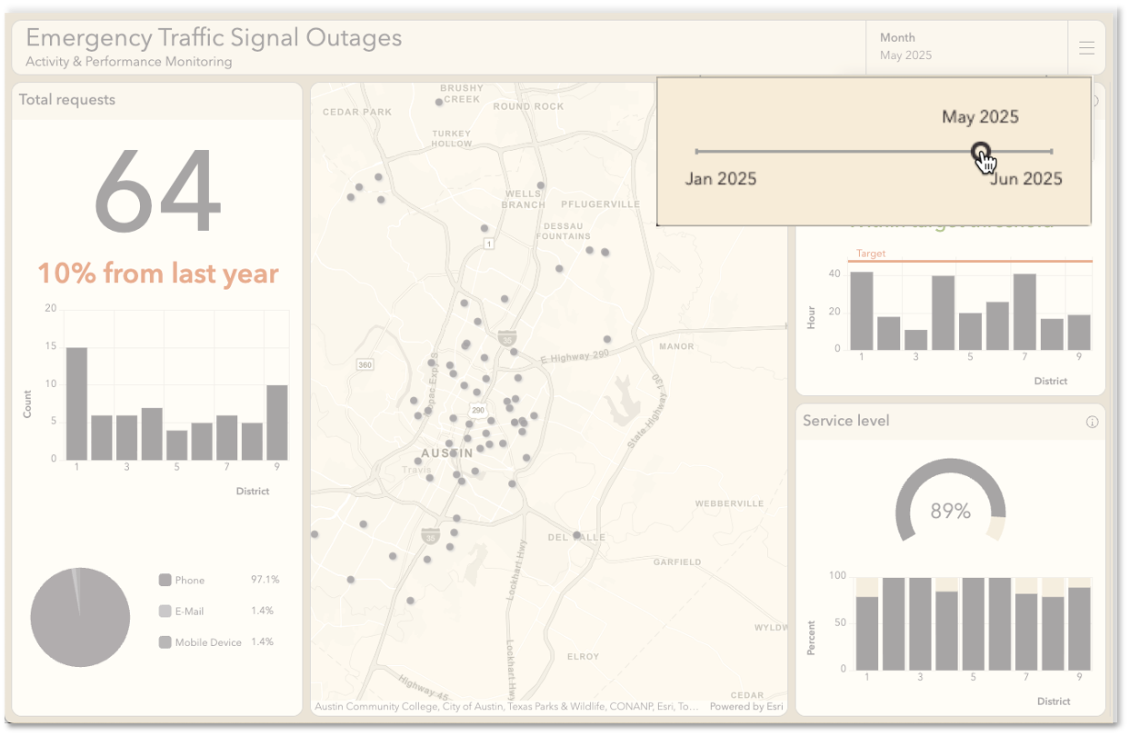 We've added a slider option for the date selector. This enhancement brings a more intuitive and interactive experience to temporal filtering—making it easier than ever to explore your data.