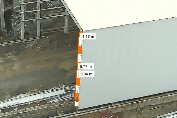 Measure height in 3D. Processed with ArcGIS Reality. Copyright Portcoast Consultant Corporation.
