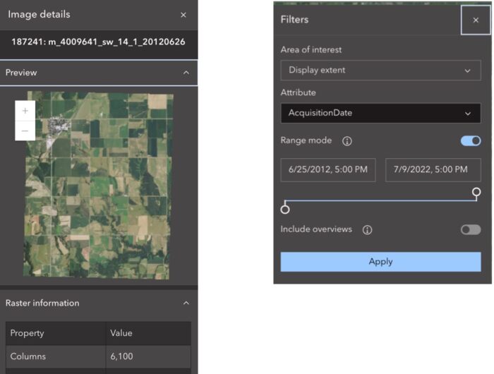 Preview and filter images