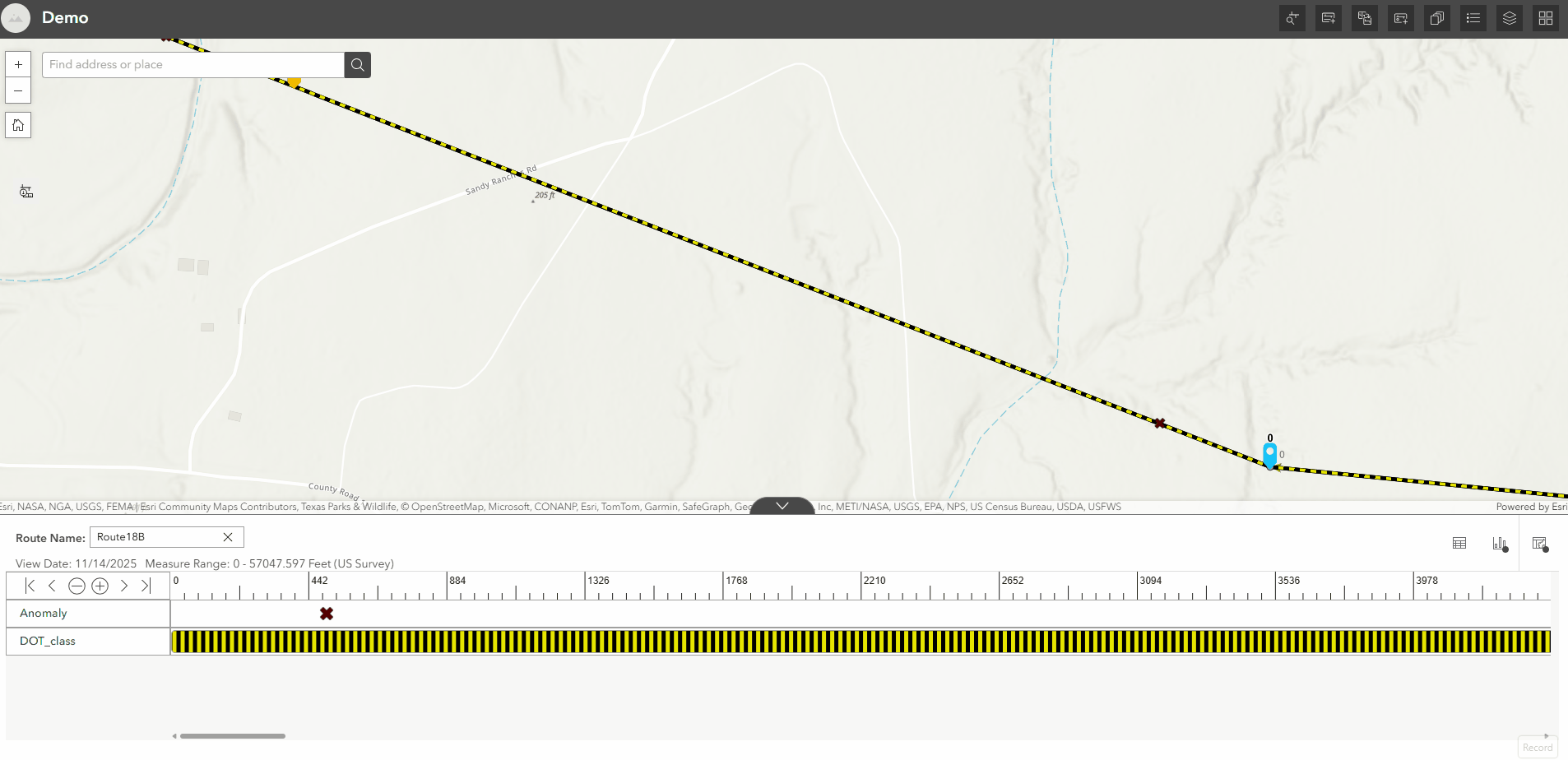 An image illustrating that when the Map Interact button is enabled, navigating within the map will update the SLD, and vice versa.